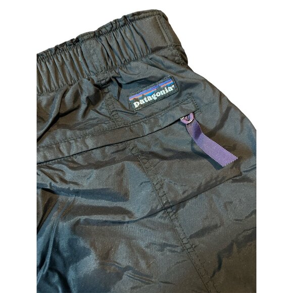 Vintage Patagonia Mens Ski  Black Nylon Pants With Elastic Waist & Ankle Cuffs - Picture 5 of 12